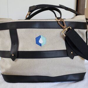 Elegant Black and Cream Travel Bag